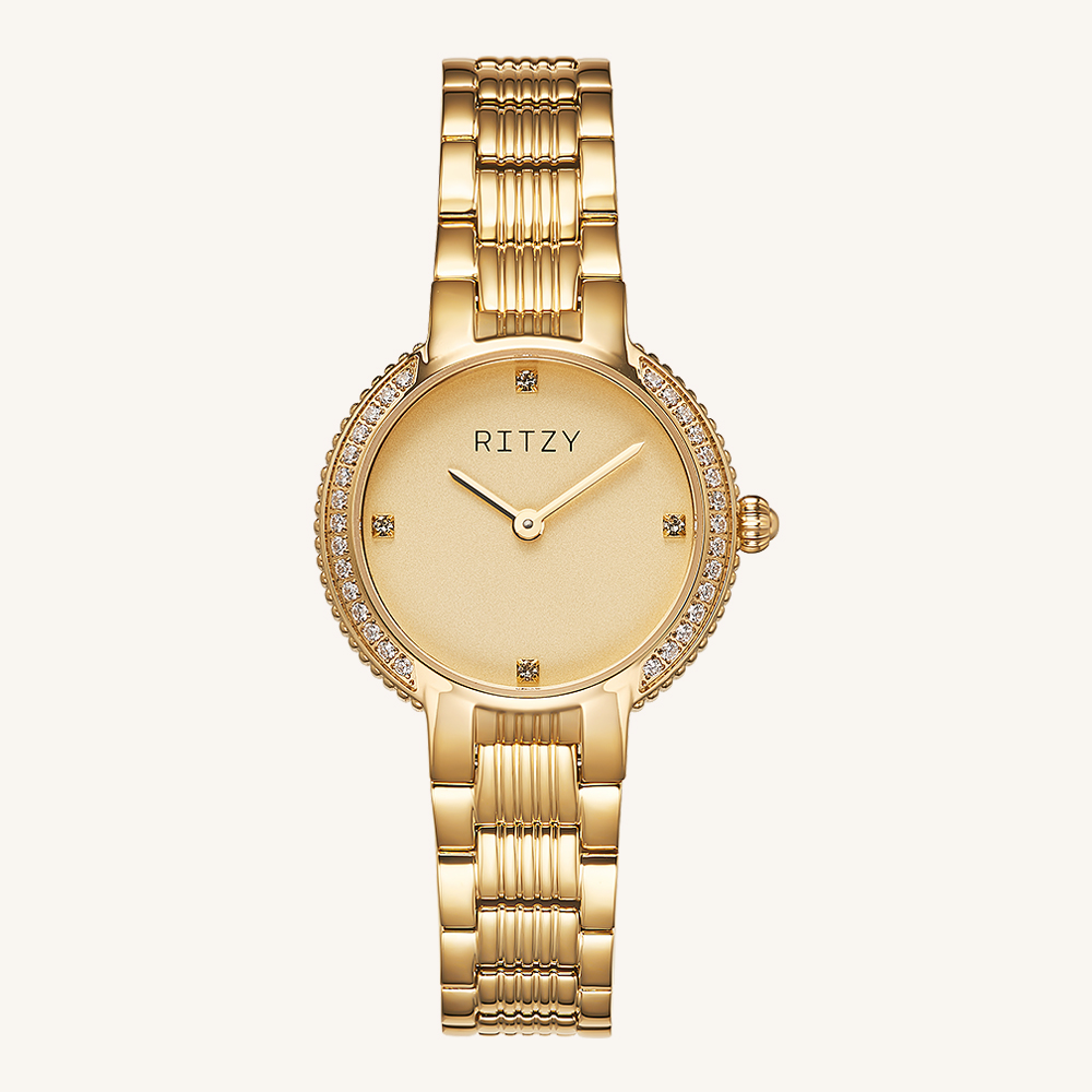 RZ2024070117 OEM/ODM Women’s Round Watch | SS Link Bracelet, Crystal Indices | China Factory