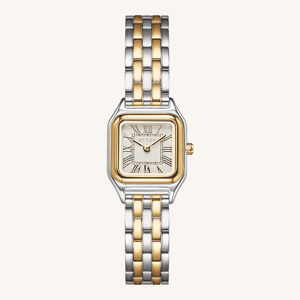 RZ2025122202-3 OEM/ODM Women’s Gold Watch | Two-Tone Steel Bracelet, Roman Dial | China Factory Direct