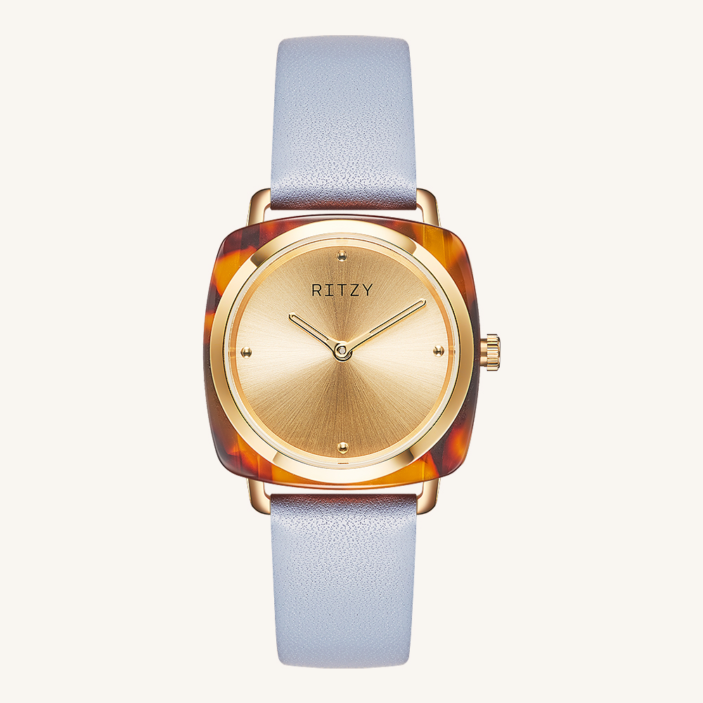 RZ2025122203 OEM/ODM Women’s Tortoiseshell Watch | Gold Tone Dial, Leather Strap | China Factory