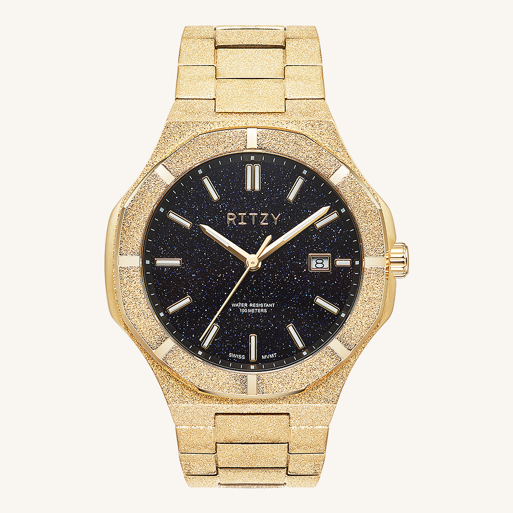 RZ2025122205 OEM/ODM Men’s Frosted Watch | Star Dust Dial, 316L SS, 100M WR | China Factory